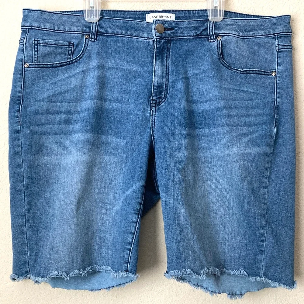 Lane Bryant Mid-Rise Essential Stretch Bermuda Jeans Shorts